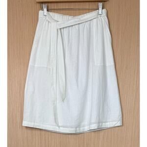 J Crew Linen Blend Skirt Womens Size Small Belted Pull On Pockets Lined Coastal